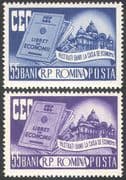 Romania 1955 Savings Bank/ Buildings/ Architecture/ Economy/ Commerce/ Business/ Money 2v set (n42112)