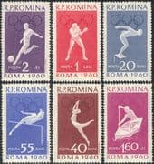 Romania 1960 Olympic Games/ Olympics/ Football/ Diving/ Boxing/ Sport 6v set (n43957)
