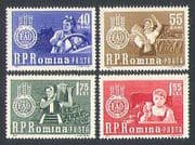 Romania 1963 FAO / Food / Hunger / Cattle / Tractor / Grapes / Wheat 4v set (n32528)