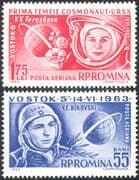 Romania 1963 Tereshkova/ Bykovsky/ Woman/ Space Flights/ Astronauts 2v set (n42120)
