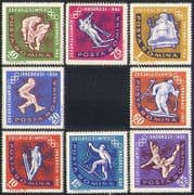 Romania 1963 Winter Olympic Games / Sports / Ice Hockey / Shooting / Skiing 8v (n34243)