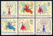Romania 1966 Chess / Sport / Games / Horses / Jester 6v n30024