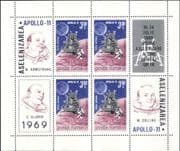Romania 1969 SPACE/ Apollo 11/ First Man on the Moon/ Landing 4v sht (n11383)
