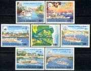 Romania 1977 Ships / Boats / Transport / Map 7v set (n28638)