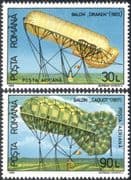 Romania 1993 Air Balloons/ Airships/ Aviation/ Transport/ History 2v set (b6085)
