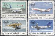 Romania 1994 ICAO 50th Anniversary/ Aircraft/ Aviation/ Planes/ Transport 4v set (s3982t)