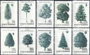 Romania 1994 Trees/ Plants/ Nature/ Leaves/ Oak/ Fir/ Pine/ Lime/ Beech 10v set (s3982d)
