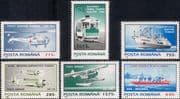 Romania 1995 Transport/ Tram/ Ships/ Planes/ Helicopter/ Aviation/ Rail 6v set (s2303c)