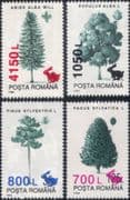 Romania 1998 Surcharges/ Trees/Hares/ Rabbits/ Plants/ Animals/ Nature 4v set (n17672v)