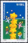 Romania 2000 Europa/ Building Europe/ Stars/ Animation 1v (n16425p)