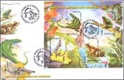 Romania 2003 Amphibians/ Reptiles/ Frogs/ Lizards/ Skinks/ Animals/ Nature 4v m/s FDC (n10014)