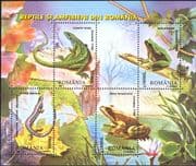 Romania 2003 Amphibians/ Reptiles/ Frogs/ Lizards/ Skinks/ Animals/ Nature 4v shtlt (n10013)