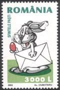 Romania 2003 Easter/ Rabbits/ Animals/ Nature/ Holidays/ Animation 1v (n44504)