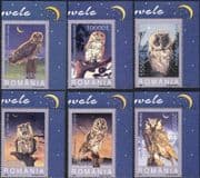 Romania 2003 Owls/ Birds/ Raptors/ Nature/ Conservation/ Wildlife 6v set (s3982a)