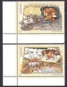 Romania 2005 Europa / Gastronomy / Dog / Horse / Hunting / Food / Maps 2v set (n34884)