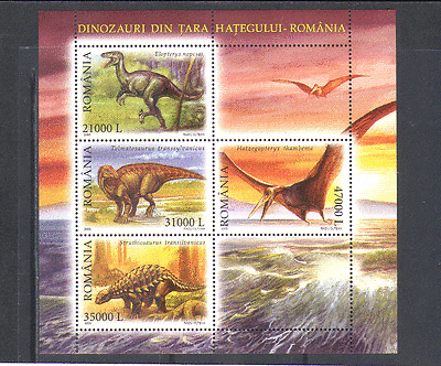 Romania 2005 Prehistoric / Animal / DINOSAURS 4v sht n15216