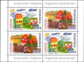 Romania 2006  Europa/ Integration/ Children's Art/ Paintings/ Animation  4v  m/s (n17672ga)