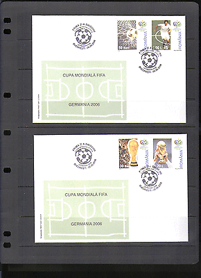 Romania 2006 Football WC / Sport / Games FDCs (2) (n16034)