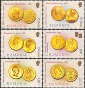 Romania 2006 Gold Coins/ Money/ Currency/ Commerce/ Business/ History 6v set (s3982s)