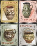 Romania 2007 Romanian Pottery/ Ceramics/ Art/ Craft/ Jugs/ Pots 4v set (n16425g)
