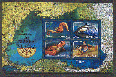 Romania 2007 TURTLE / Dolphin / Marine / Animals m / s (n17035)