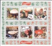 Romania 2008 Fungi/ Mushrooms/ Plants/ Nature/ Edible/ Poisonous 6v m/s (n16425b)