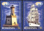 Romania 2009 Constanta Harbour 100th/ Sailing Ship/ Lighthouse/ Boats/ Buildings/ Transport/ Architecture/ Heritage 2v set (n44777)