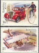 Romania 2013 Europa/ Postal Transport/ Bike/ Bicycle/ Car/ Plane/ Cab/ Cycling 2v set (n46236)