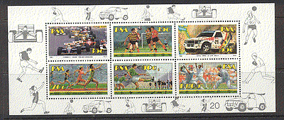 RSA 1992 Sport / Cars / Football / Cricket / Rugby 6v m / s s2647