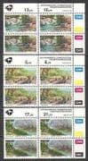 RSA 1992 Waterfall / Bird / Fish / Deer / Trees 3v c / b (n23355)