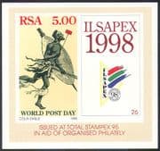 RSA 1995 "ILSAPEX '98"/ World Post Day/ Postman/ Mail/ StampEx 1v m/s (s5636)