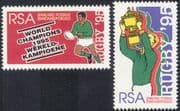 RSA 1995 Rugby World Cup Championships/ South Africa Winners/ Sports/ Games 2v set (s1455)