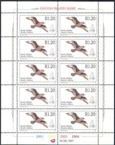 RSA 1997 Antarctic Skua/ Birds/ Nature/ Wildlife/ Conservation 10v sht (s4110)