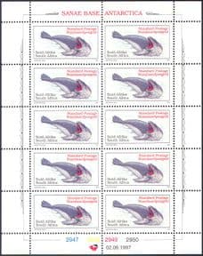 RSA 1997 Leopard Seal/ Marine Animals/ Antarctic/ Wildlife/ Nature 10v sht (s4108)