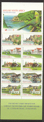 RSA 1998 Tourism / Birds / Flowers / Ship / Wine 10v bklt s4113