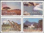 RSA/South Africa 1990 Tourism/ Giraffes/ Tree/ Animals/ Nature/ Ocean/ Mountain/ Wine 4v blk b1317a