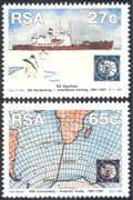 RSA/South Africa 1991 Antarctic/ Ship/ Penguins/ Maps/ Birds/ Polar/ Nature/ Transport 2v set (n23374)
