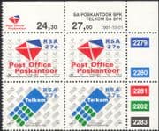 RSA/South Africa 1991 Post Office/ Telkom/ Telecomms/ Mail/ Business/ Commerce 4v c/b (n26862)