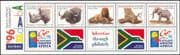 RSA/South Africa 1996 INDABA/ Lion/ Leopard/ Rhino/ Elephant/ Nature/ Animals 5v Pane (s2560)