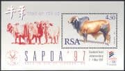 RSA/South Africa 1997 Year of the Ox/ Cattle/ Greetings/ Animals/ Nature/ StampEx 1v m/s (s5632)