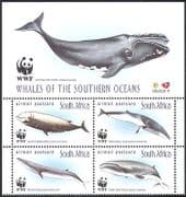 RSA / South Africa 1998 WWF Whales / Marine / Conservation / Environment 4v blk s2543