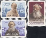 Russia 1960 Leo Tolstoy/ Books/ Literature/ Writers/ Writing/ People 3v (ru1298)