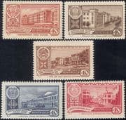 Russia 1960 Republics Capitals/ Buildings/ Architecture/ Buses/ Trolleybus 5v set (ru1112)