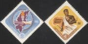 Russia 1961 Africa Freedom Day/ Chains/ Slavery/ Torch/ Flames/ Maps 2v set (n45059)