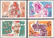 Russia 1963 Children/ Welfare/ Health/ Education/ Pioneers/ Nurses 4v set (ru1108)