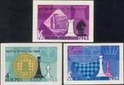 Russia 1963 World Chess Championships/ Sports/ Games/ Horse 3v impf set (n29254)