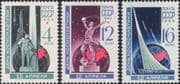 Russia 1965 Cosmonautics Day/ Space/ Rockets/ Statues/ Globe 3v set (ru1153)