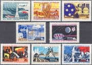 Russia 1965 Industry/ Farming/ Transport/ Steel/ Chemicals/ Radio 8v set (ru1155)