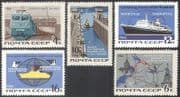 Russia 1966 Trains/ Rail/ Railways/ Boats/ Ships/ Canal/ Maps/ Transport 5v set (n18205)