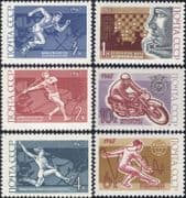 Russia 1967 Sports/ Motorcycle Racing/ Draughts/ Chess/ Athletics/ Gymnastics 6v set (ru1139)